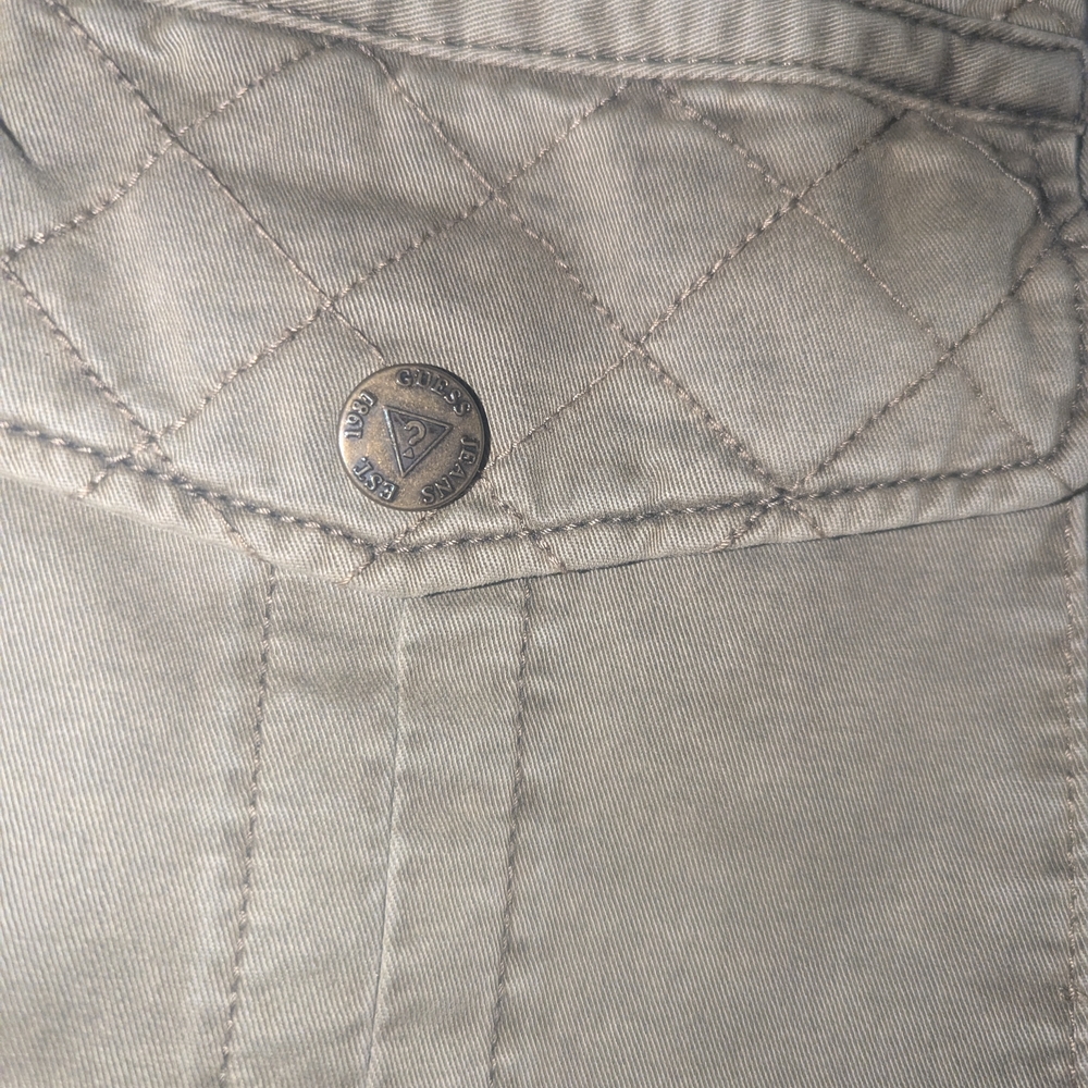 Guess Olive Utility Jacket with Faux Fur Hood - Picture 4 of 10